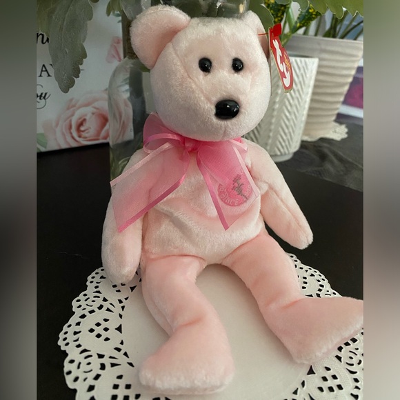 🌷 “MOM-E” RETIRED TY BEANIE BABY BEAR. DATED 2004! MWMT! APPROX 8”. - Picture 2 of 7